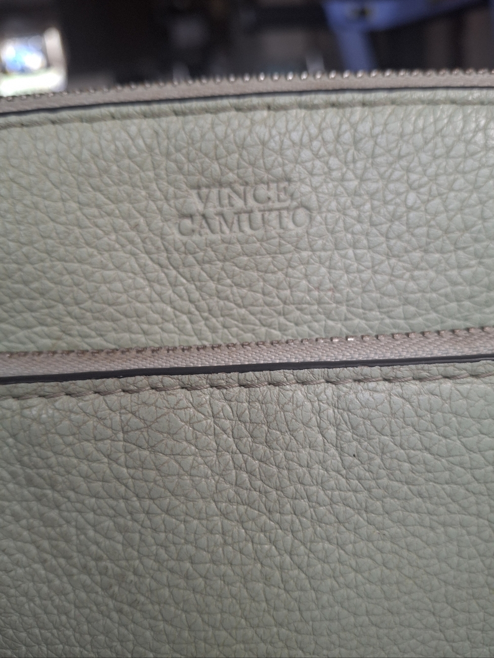 Vince Camuto Leather Crossbody  in Sage Green